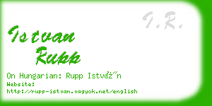 istvan rupp business card